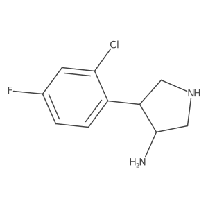 4-(2-Chloro-4-fluorophenyl)pyrrolidin-3-amine结构式