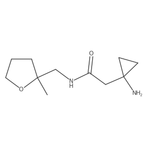 Cyclopropaneacetamide, 1-amino-N-[(tetrahydro-2-methyl-2-furanyl)methyl]-结构式