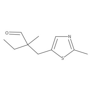2-Methyl-2-[(2-methyl-1,3-thiazol-5-yl)methyl]butanal Structure