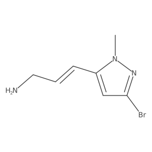 3-(3-bromo-1-methyl-1H-pyrazol-5-yl)prop-2-en-1-amine结构式
