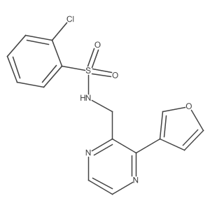 2-chloro-N-((3-(furan-3-yl)pyrazin-2-yl)methyl)benzenesulfonamide Structure