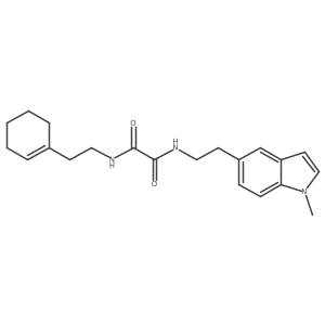 N1-(2-(cyclohex-1-en-1-yl)ethyl)-N2-(2-(1-methyl-1H-indol-5-yl)ethyl)oxalamide结构式
