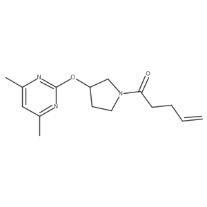1-(3-((4,6-Dimethylpyrimidin-2-yl)oxy)pyrrolidin-1-yl)pent-4-en-1-one结构式