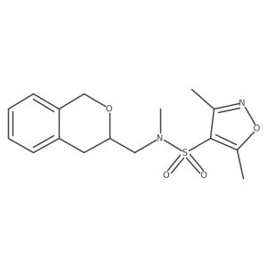 N-(isochroman-3-ylmethyl)-N,3,5-trimethylisoxazole-4-sulfonamide Structure