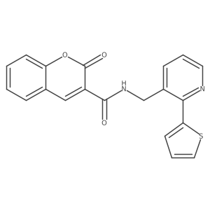 2-oxo-N-((2-(thiophen-2-yl)pyridin-3-yl)methyl)-2H-chromene-3-carboxamide Structure