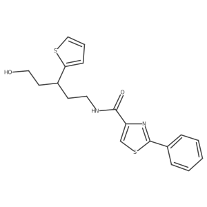 N-(5-hydroxy-3-(thiophen-2-yl)pentyl)-2-phenylthiazole-4-carboxamide Structure
