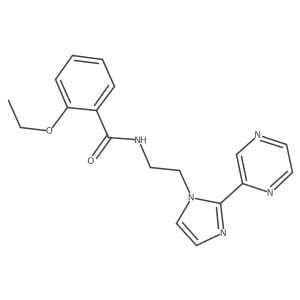 2-ethoxy-N-(2-(2-(pyrazin-2-yl)-1H-imidazol-1-yl)ethyl)benzamide结构式