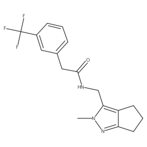 N-((2-methyl-2,4,5,6-tetrahydrocyclopenta[c]pyrazol-3-yl)methyl)-2-(3-(trifluoromethyl)phenyl)acetamide Structure