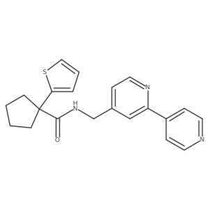 N-([2,4'-bipyridin]-4-ylmethyl)-1-(thiophen-2-yl)cyclopentanecarboxamide结构式