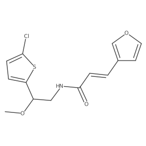 (E)-N-(2-(5-chlorothiophen-2-yl)-2-methoxyethyl)-3-(furan-3-yl)acrylamide Structure