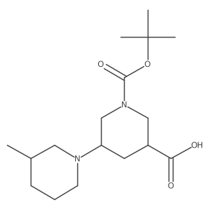1-[(tert-Butoxy)carbonyl]-5-(3-methylpiperidin-1-yl)piperidine-3-carboxylic acid Structure