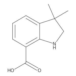 3,3-Dimethyl-2,3-dihydro-1H-indole-7-carboxylic acid Structure