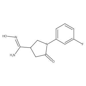 1-(3-fluorophenyl)-N'-hydroxy-5-oxopyrrolidine-3-carboximidamide Structure
