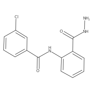 3-chloro-N-[2-(hydrazinecarbonyl)phenyl]benzamide Structure