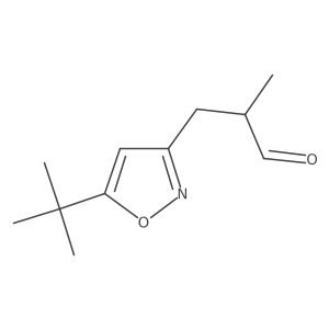 3-(5-Tert-butyl-1,2-oxazol-3-yl)-2-methylpropanal结构式