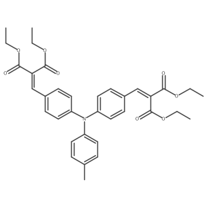 Tetraethyl 2,2'-(((p-tolylazanediyl)bis(4,1-phenylene))bis(methaneylylidyne))bis(2l5-propanedioate) Structure