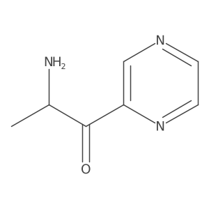 (2S)-2-amino-1-(pyrazin-2-yl)propan-1-one结构式