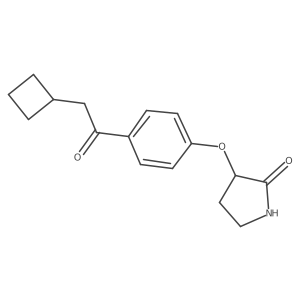 (R)-3-(4-(2-Cyclobutylacetyl)phenoxy)pyrrolidin-2-one Structure