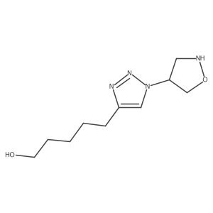 5-{1-[(4S)-1,2-oxazolidin-4-yl]-1H-1,2,3-triazol-4-yl}pentan-1-ol结构式