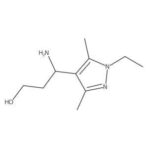 (3S)-3-amino-3-(1-ethyl-3,5-dimethyl-1H-pyrazol-4-yl)propan-1-ol Structure