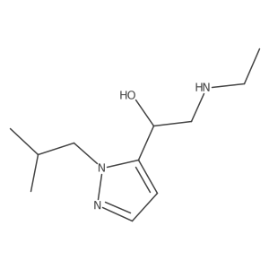 2-(ethylamino)-1-[1-(2-methylpropyl)-1H-pyrazol-5-yl]ethan-1-ol Structure