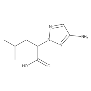 2-(4-amino-2H-1,2,3-triazol-2-yl)-4-methylpentanoic acid Structure