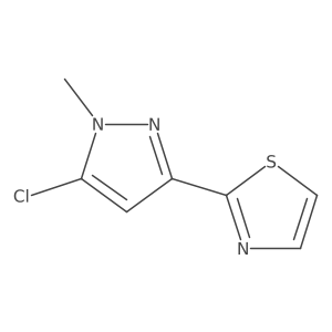2-(5-chloro-1-methyl-1H-pyrazol-3-yl)-1,3-thiazole结构式