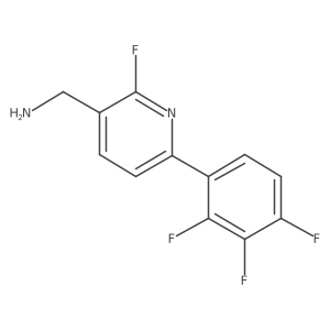 [2-Fluoro-6-(2,3,4-trifluorophenyl)pyridin-3-yl]methanamine结构式