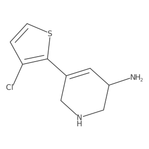 5-(3-Chlorothiophen-2-yl)-1,2,3,6-tetrahydropyridin-3-amine Structure