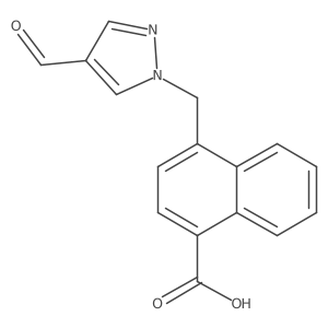 4-[(4-formyl-1H-pyrazol-1-yl)methyl]naphthalene-1-carboxylic acid Structure