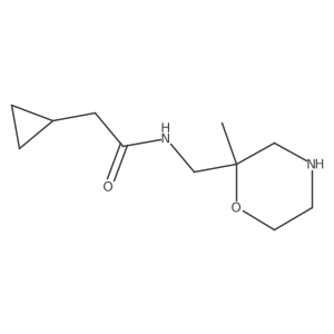 2-cyclopropyl-N-[(2-methylmorpholin-2-yl)methyl]acetamide Structure