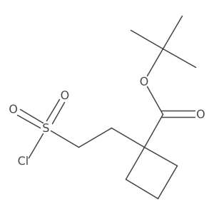 Tert-butyl 1-[2-(chlorosulfonyl)ethyl]cyclobutane-1-carboxylate结构式