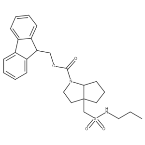 (9H-fluoren-9-yl)methyl 3a-[(propylsulfamoyl)methyl]-octahydrocyclopenta[b]pyrrole-1-carboxylate Structure