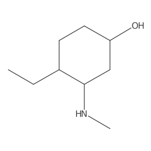 4-Ethyl-3-(methylamino)cyclohexan-1-ol结构式