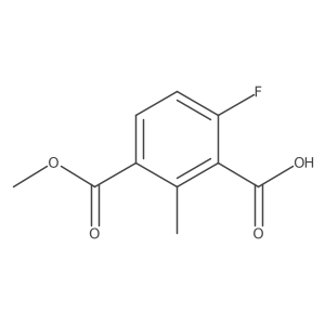 6-Fluoro-3-(methoxycarbonyl)-2-methylbenzoic acid结构式