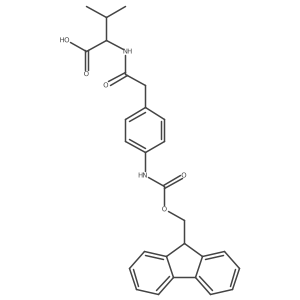 (2S)-2-{2-[4-({[(9H-fluoren-9-yl)methoxy]carbonyl}amino)phenyl]acetamido}-3-methylbutanoic acid Structure