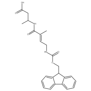 (3R)-3-[4-({[(9H-fluoren-9-yl)methoxy]carbonyl}amino)-2-methylbut-2-enamido]butanoic acid结构式
