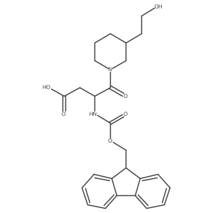 3-({[(9H-fluoren-9-yl)methoxy]carbonyl}amino)-4-[3-(2-hydroxyethyl)piperidin-1-yl]-4-oxobutanoic acid Structure