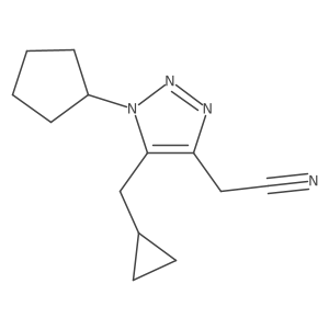 2-[1-cyclopentyl-5-(cyclopropylmethyl)-1H-1,2,3-triazol-4-yl]acetonitrile结构式