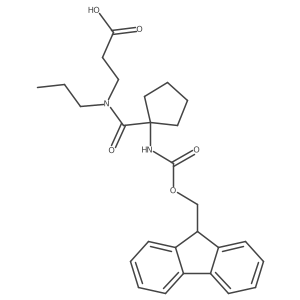 3-{1-[1-({[(9H-fluoren-9-yl)methoxy]carbonyl}amino)cyclopentyl]-N-propylformamido}propanoic acid Structure