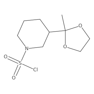 3-(2-Methyl-1,3-dioxolan-2-yl)piperidine-1-sulfonyl chloride结构式