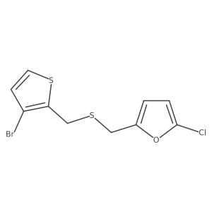 2-({[(3-Bromothiophen-2-yl)methyl]sulfanyl}methyl)-5-chlorofuran结构式