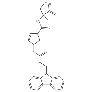 2-{[4-({[(9H-fluoren-9-yl)methoxy]carbonyl}amino)cyclopent-2-en-1-yl]formamido}-3-hydroxy-2-methylpropanoic acid Structure