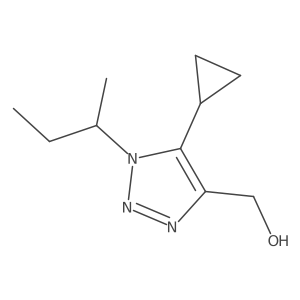 [1-(butan-2-yl)-5-cyclopropyl-1H-1,2,3-triazol-4-yl]methanol结构式