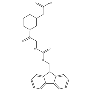 2-{1-[2-({[(9H-fluoren-9-yl)methoxy]carbonyl}amino)acetyl]piperidin-3-yl}acetic acid结构式
