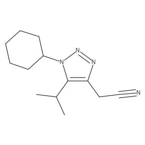 2-[1-cyclohexyl-5-(propan-2-yl)-1H-1,2,3-triazol-4-yl]acetonitrile Structure