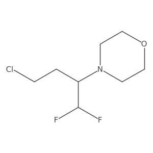 4-(4-Chloro-1,1-difluorobutan-2-yl)morpholine结构式