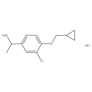 1-(3-Chloro-4-cyclopropylmethoxyphenyl)-ethylamine hydrochloride Structure