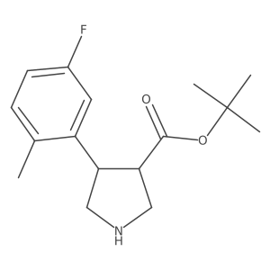 rac-tert-butyl (3R,4S)-4-(5-fluoro-2-methylphenyl)pyrrolidine-3-carboxylate Structure