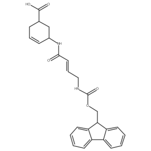 rac-(1R,5S)-5-[4-({[(9H-fluoren-9-yl)methoxy]carbonyl}amino)but-2-enamido]cyclohex-3-ene-1-carboxylic acid Structure